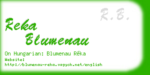 reka blumenau business card